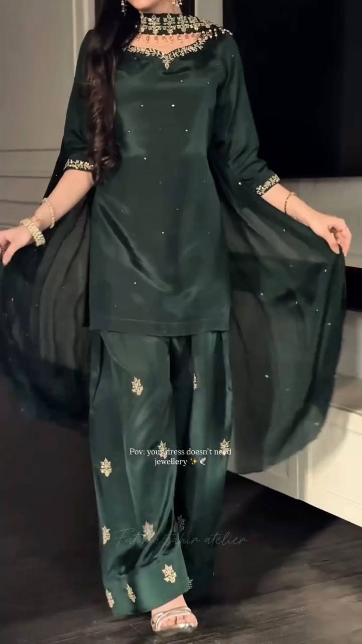 Opulent Noir Jewel-Tone Suit